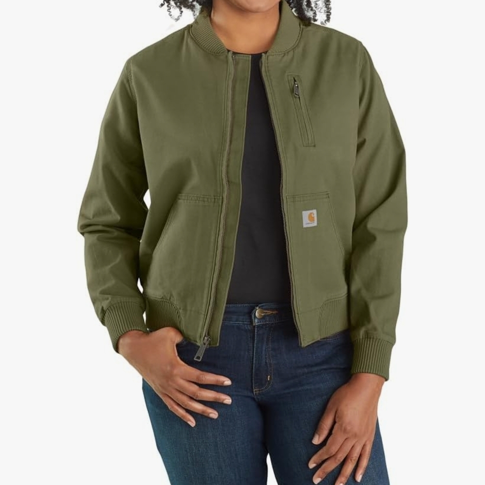 Carhartt Women's Olive Green Bomber Jacket